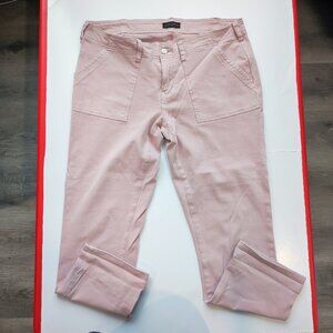 Silver Jeans utility slim crop cargo pants light pink women's size W31/L25